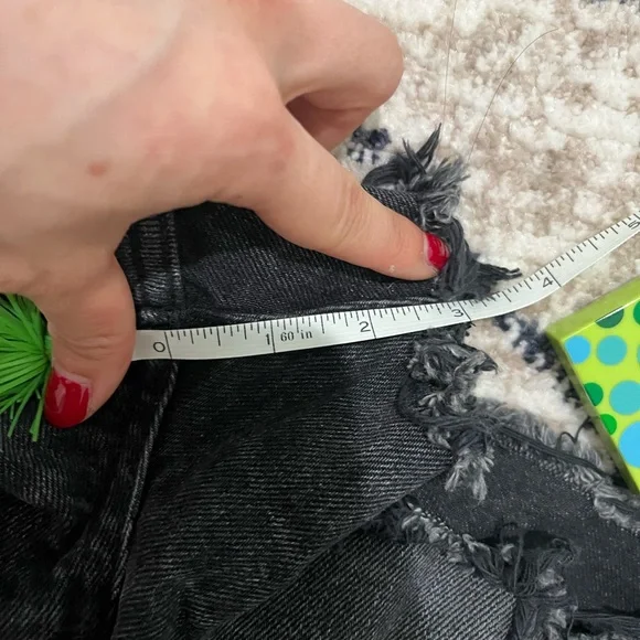 Moussy MV SHIRLEY SHORTS Black Distressed Jean Shorts - Picture 3 of 3